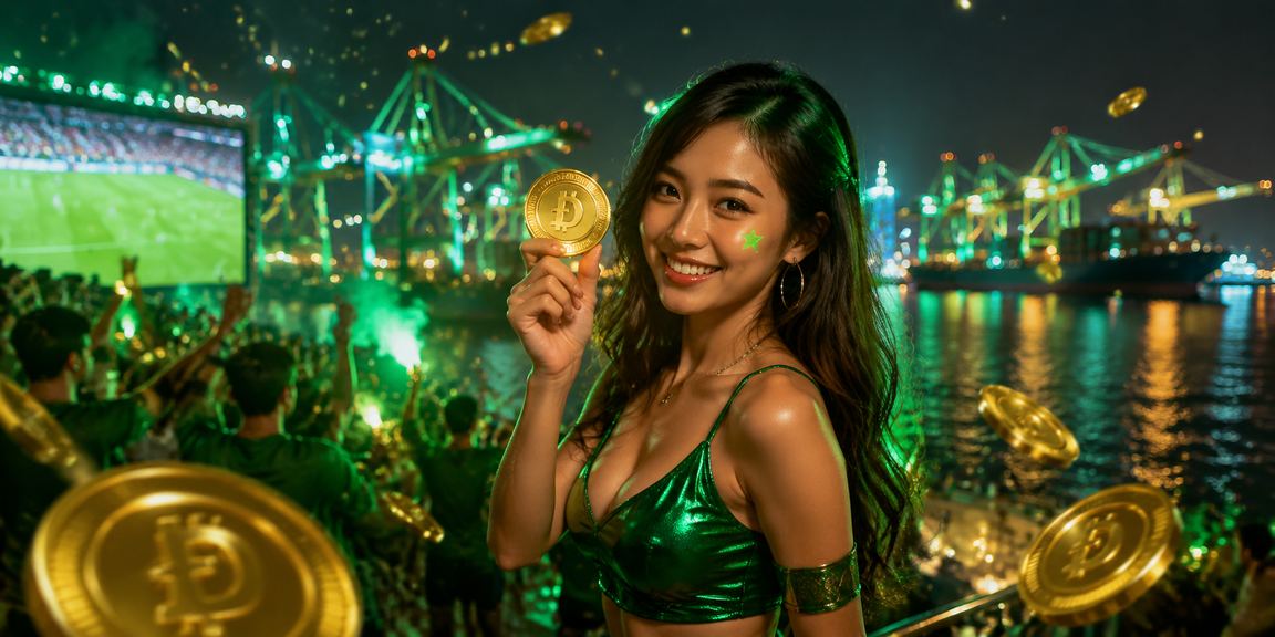 Cảnh sắc neon Hải Phòng với màn hình hiển thị ưu đãi cá cược casino sôi động
