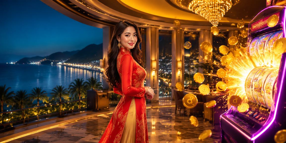 Trò chơi slot tại Phú Quốc với trang phục áo dài truyền thống Việt Nam
